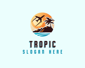 Sunset Island Tour logo design