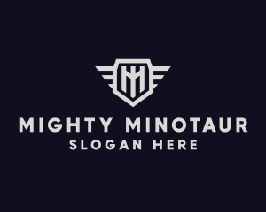 Industrial Wing Shield logo design