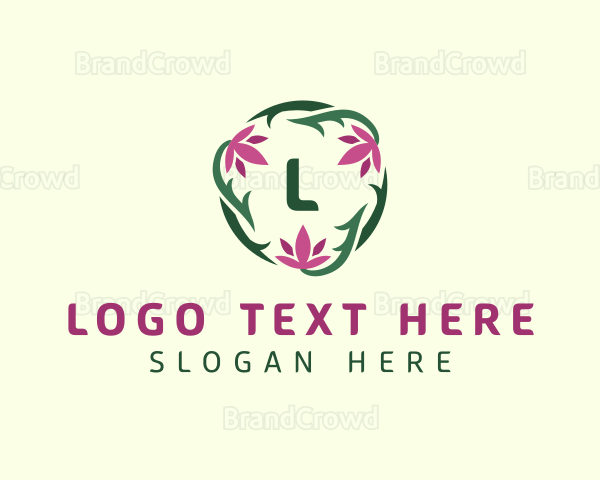Vine Lotus Flower Logo