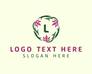 Vine Lotus Flower logo design