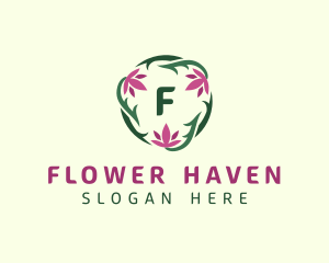 Vine Lotus Flower logo design