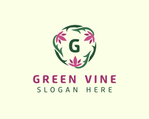 Vine Lotus Flower logo design