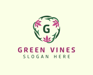 Vine Lotus Flower logo design