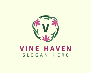 Vine Lotus Flower logo design