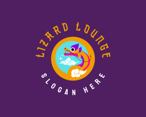 Lizard - Fantasy Mythical Dragon logo design