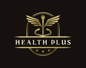 Caduceus Wings Health logo design