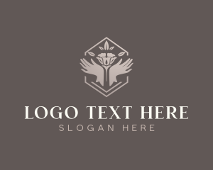 Hands - Flower Wedding Event logo design