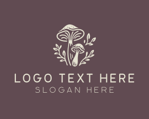 Leaves - Mushroom Forest Plant logo design