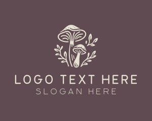 Mushroom Forest Plant Logo