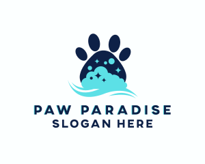 Pet Paw Bath logo design