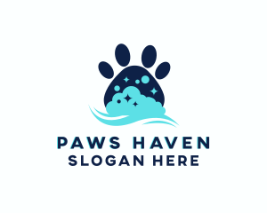 Pet Paw Bath logo design