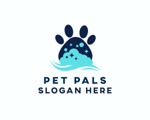 Pet Paw Bath logo design