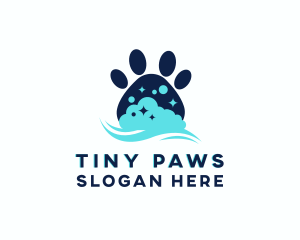 Pet Paw Bath logo design