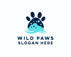 Pet Paw Bath logo design