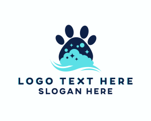 Litter - Pet Paw Bath logo design