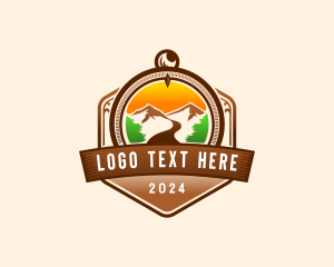 Outdoor - Mountain Compass Adventure logo design