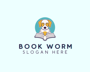 Book - Book Reading Dog logo design