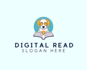 Book Reading Dog logo design