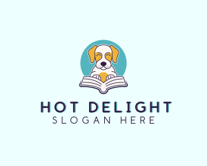 Book Reading Dog logo design