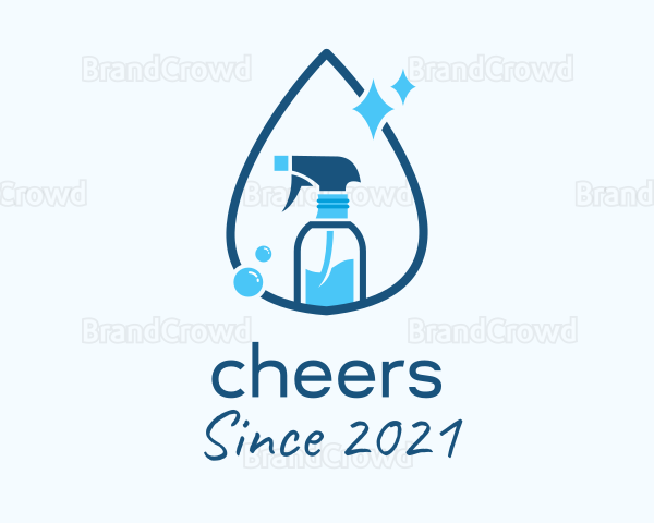 Water Droplet Spray Logo