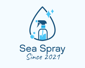 Water Droplet Spray logo design