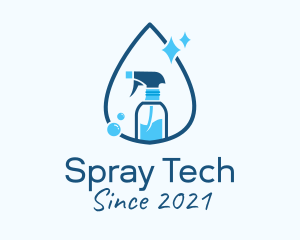 Water Droplet Spray logo design