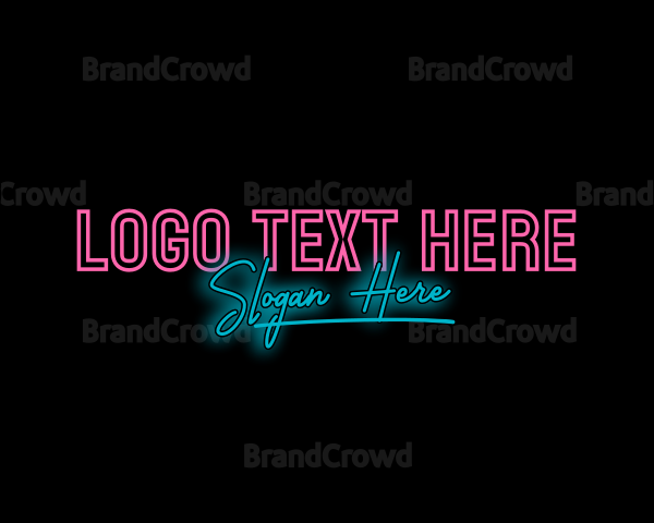 Colorful Neon Wordmark Logo