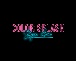 Colorful Neon Wordmark logo design