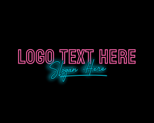 Colorful Neon Wordmark Logo