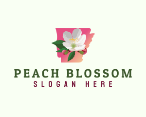 Apple Blossom Flower Arkansas logo design