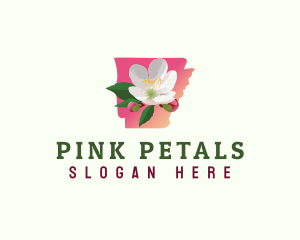 Apple Blossom Flower Arkansas logo design