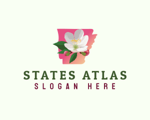 Apple Blossom Flower Arkansas logo design