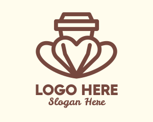 Hot Coffee - Coffee Cup Lover logo design
