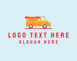 Hotdog Food Truck Logo