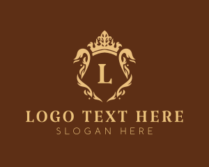 Majestic - Monarch Crown Lettermark logo design