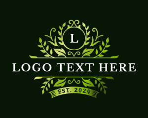 Floral Leaf Garden Logo