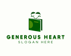 Heart Leaf Wallet logo design