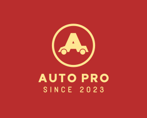 Auto Car Letter A logo design