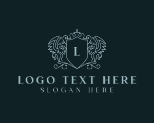 Brand - Mythological Horse Shield logo design