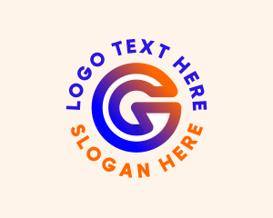 Monoline - Gradient Software Letter G logo design
