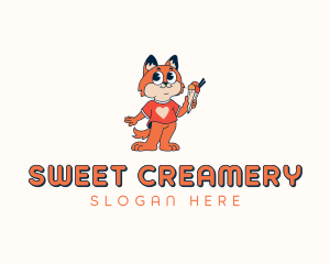 Fox Ice Cream Creamery logo design