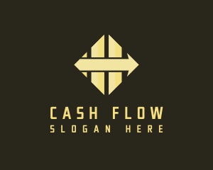 Diamond Arrow Bars logo design