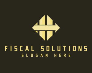 Fiscal - Diamond Arrow Bars logo design