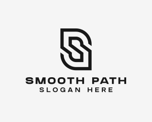 Minimalist Path Letter S logo design