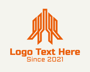 Infrastructure - Linear Building Construction logo design