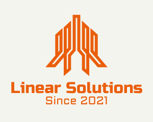 Linear - Linear Building Construction logo design