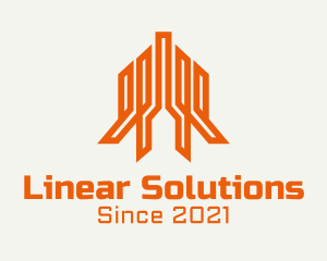 Linear Building Construction logo design