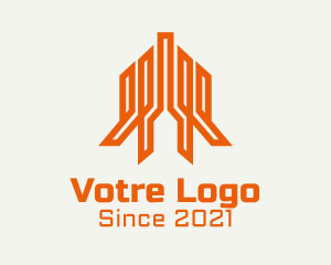 Office - Linear Building Construction logo design