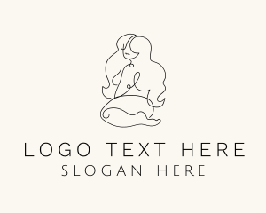Outline - Plus Size Sexy Woman logo design
