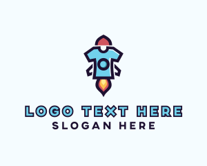 Space - Rocket Shirt Garment logo design